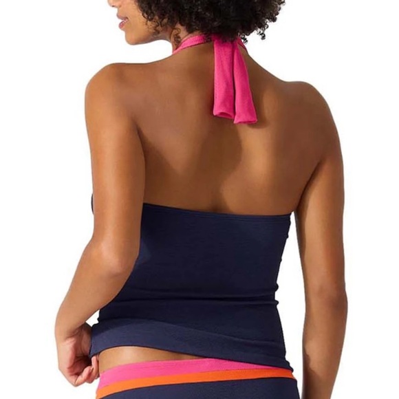 Tommy Bahama Island Cays Colorblock Halter Tankini Top - Picture 2 of 16
